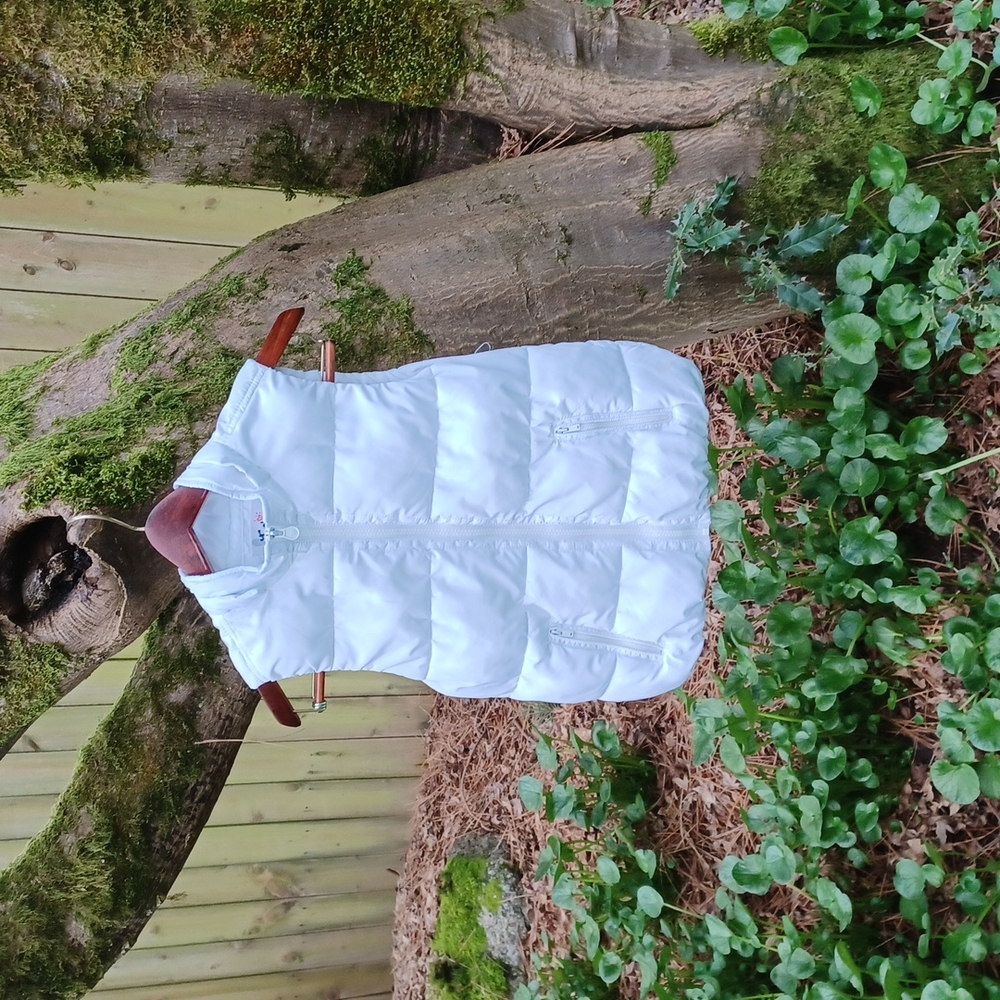 White Puffer Vest, Girls Size 12, Justice Brand